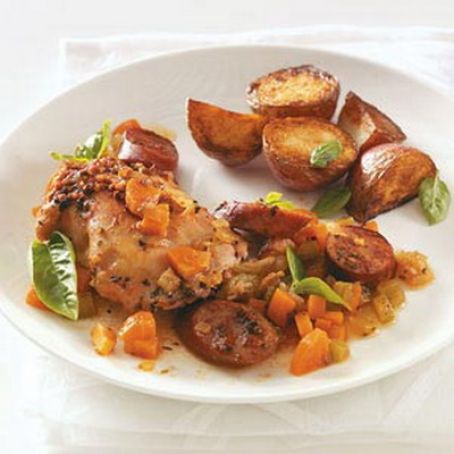 Chicken Thighs with Sausage