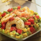 Edamame Succotash with Shrimp