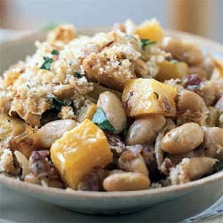 Roasted Garlic and Butternut Squash Cassoulet