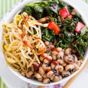 Korean-Inspired Black-eyed Peas & Kale Bowl