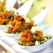 Cornmeal Fried Oysters with Blue Cheese Dressing