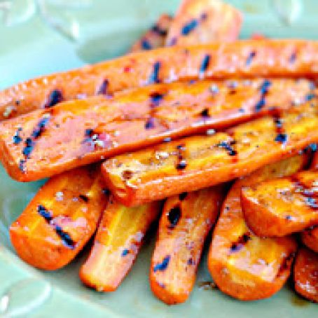 Grilled & glazed carrots