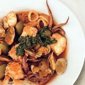 CLAM AND CALAMARI SEAFOOD STEW
