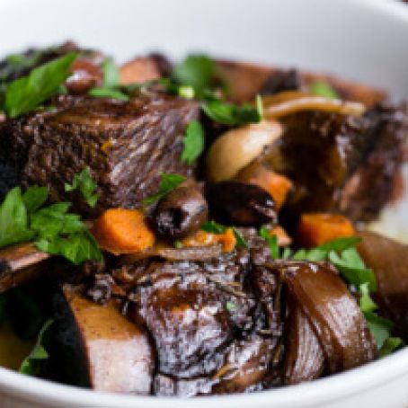 Slow Cooker Beef Short Ribs with Rosemary and Black Olives -  Good