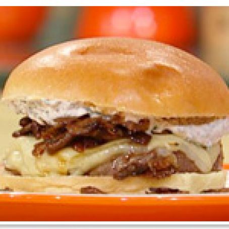 Worcestershire Burgers with Swiss, Mushrooms & Ranch Dressing