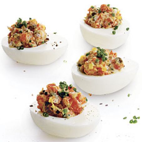 Smoked Salmon Deviled Eggs