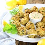 Healthy Tuna Cakes with Spicy Lemon Yogurt Sauce