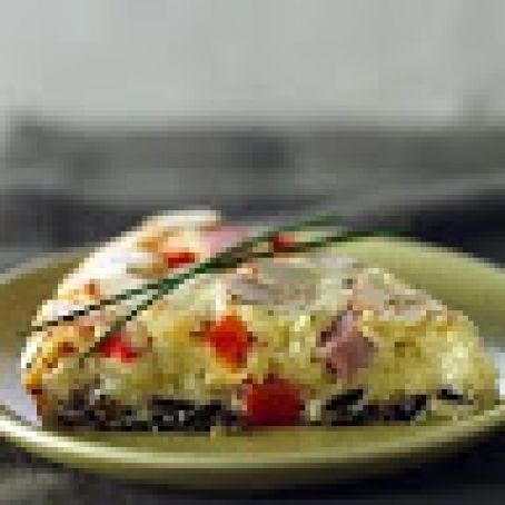 Impossibly Easy Country Dijon Wild Rice and Ham Pie