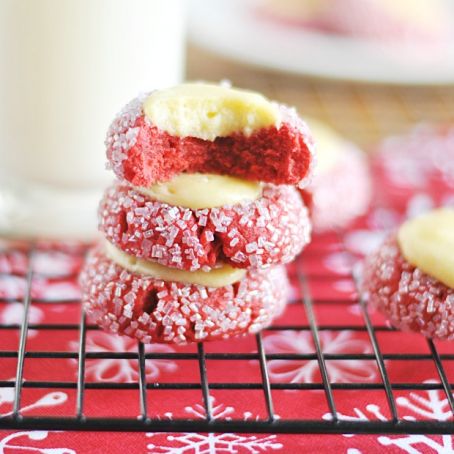 Red Velvet Cream Cheese Thumbprints