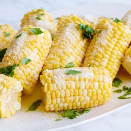 Corn on the Cob with Parmesan Cheese