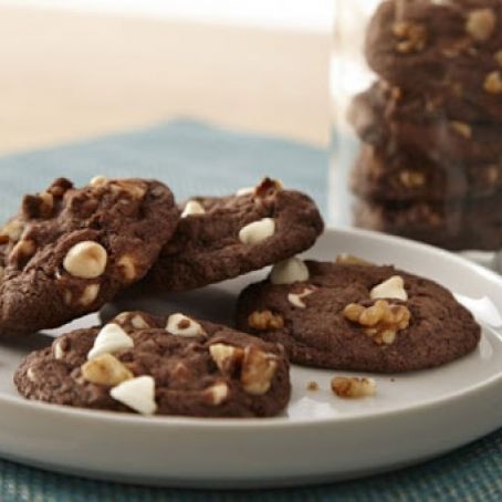 Chocolate White Chocolate Mint Cookies Recipe