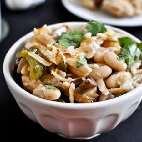 White Bean and Parmesan Baked Orzo