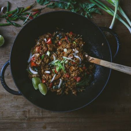 Thai Basil Fried Rice with Tofu