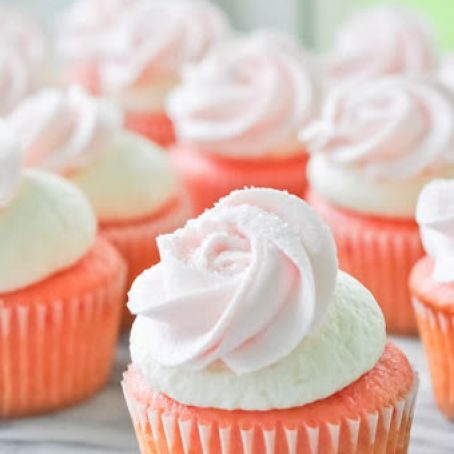 Strawberry Cupcakes with Ice Cream Buttercream