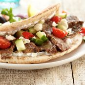 Greek Lamb Pita with Tzatziki Sauce