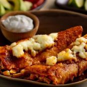 Chile and Roasted Garlic Chicken Enchiladas