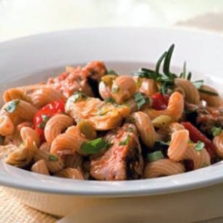 Tuna Pasta with Olives & Artichokes