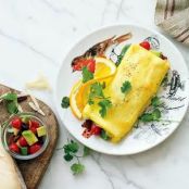 Bacon, Avocado and Cherry Tomato Omelettes