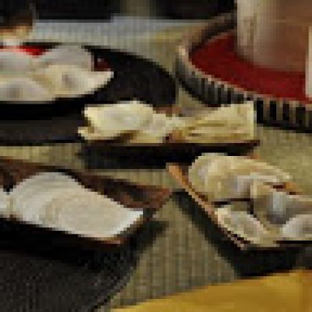 Wonton Ravioli with Apple Cider Glaze