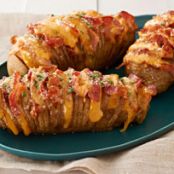CHEESY BACON HASSELBACK POTATOES