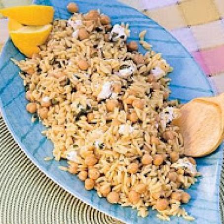 ORZO SALAD w/CHICK PEAS & GOAT CHEESE