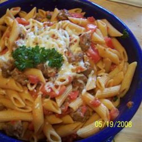 Penne with Spicy Vodka Tomato Sauce
