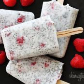 Raspberry Coconut Chia Pudding Pops - Skinnytaste
