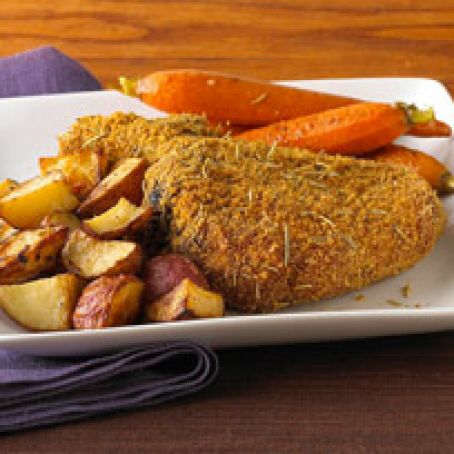 Rosemary-Dijon Pork Chops & Oven Potatoes Dinner