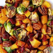 Roasted Brussels Sprouts w/Squash, Pecans & Cranberry Salad