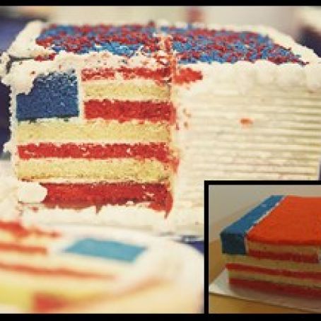 The Hidden American Flag Cake