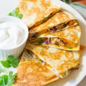 QUESADILLA - Chicken & Jalapeno Quesadilla with Lime Yogurt Sauce