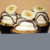 Chocolate and Banana Cupcakes with PB Buttercream