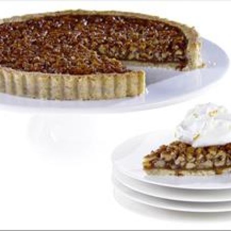 Walnut Rosemary Tart with Orange Chantilly Cream