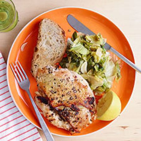 Garlic-Rosemary Chicken with Wilted Lemon Escarole