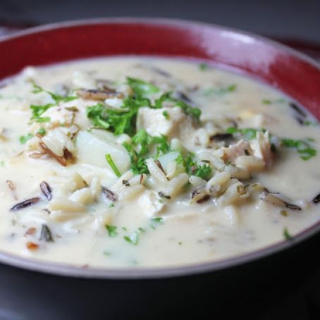 Wild Rice and Salmon Soup