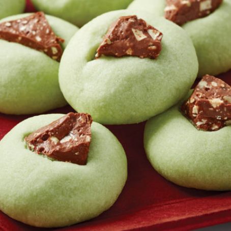 Mint Chocolate Shortbread Cookies