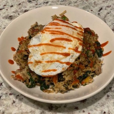Headbanger's Kitchen Keto Cheesy Pork Fried Rice