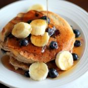 Oatmeal Cottage Cheese Banana Pancakes