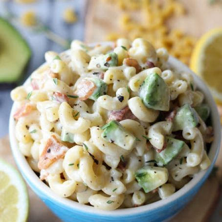 Bacon and Avocado Macaroni Salad
