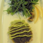 Diane’s Mixed Herb Pesto Crab Cakes with Avocado “Cream”