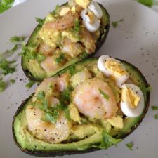 Stuffed Avocado Garlic Shrimp