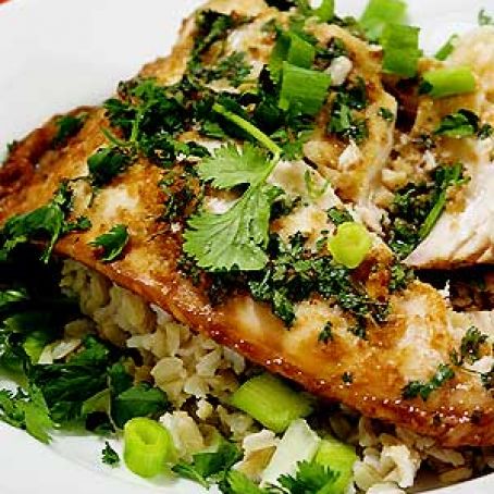 Ginger and Cilantro Baked Tilapia - Dairy Free