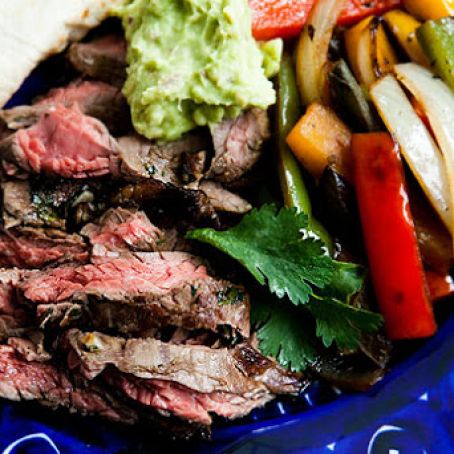 FLANK****Chipotle Flank Steak Fajitas with Corn Salsa