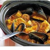 Slow Cooker Sausage and Seafood Ragout