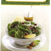 spinach ,pear and cranberry salad