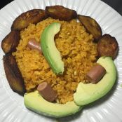 Nuyorican Style Arroz con Maíz y Salchichas ( New York Puerto Rican Style Rice with Corn and Vienna Sausage)