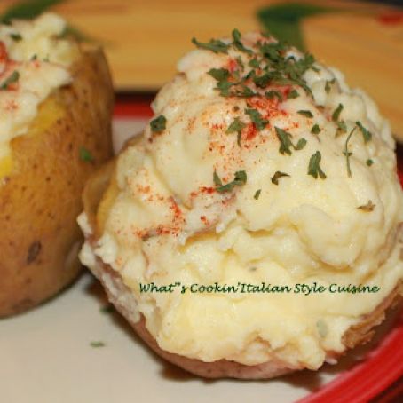 Ricotto-Mozerella Baked Potatoes