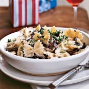 Bow-tie Pasta with Creamy Wild Mushroom Sauce