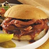 Quick Barbecued Ham Sandwiches