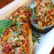 Stuffed Zucchini with Italian Sausage